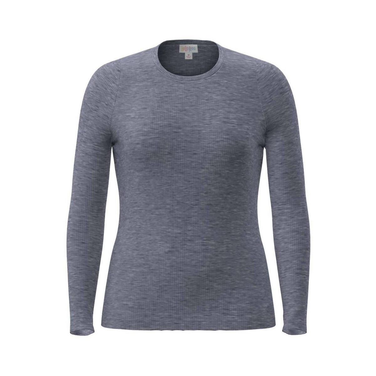 LuLaRoe Essential Long Sleeve Top Solid Heather Gray - color and pattern reference 286403