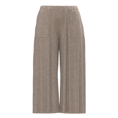 Cream textured pants on a white background