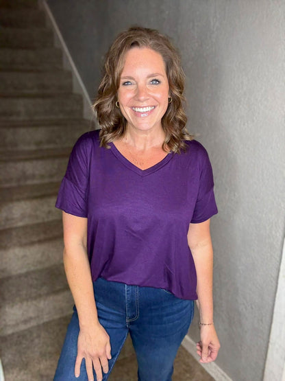 Lisa - Solid Eggplant