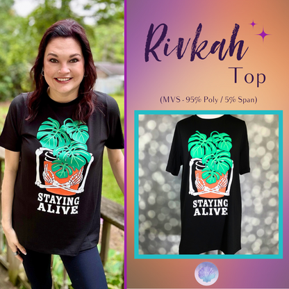 LuLaRoe Halloween 2025 - Rivkah Top - Staying Alive Monstera