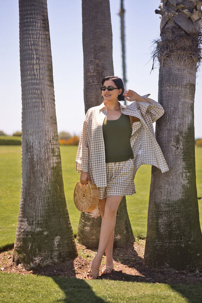 LuLaRoe Polly Set - Sandstone Gingham