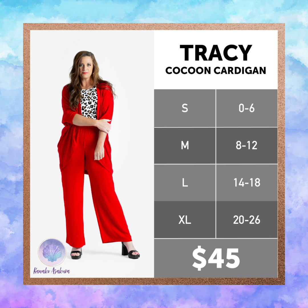 LuLaRoe LuLaRoe Tracy Cocoon Cardigan - Solid Clay Ember 