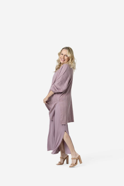 LuLaRoe Connie Lightweight Overlay - Solid Dusty Mauve