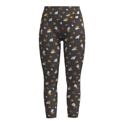 LuLaRoe 2026 Halloween Leggings – Charcoal Booquet Ghosts and Flowers