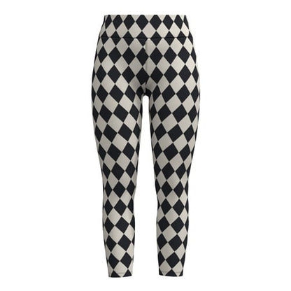 LuLaRoe 2026 Halloween Leggings – Black & White Harlequin Diamond