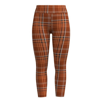 LuLaRoe 2026 Halloween Leggings – Burnt Orange, Black & Ivory Plaid