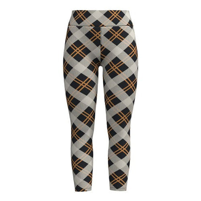 LuLaRoe 2026 Halloween Leggings – Black, Orange & White Mixed Plaid