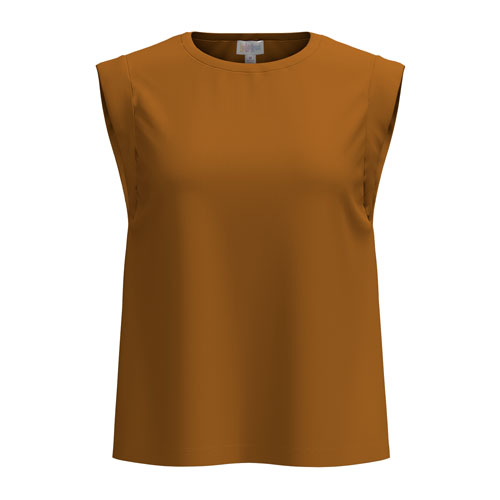 LuLaRoe Suzanne Cap Sleeve Top in Solid Golden Mustard featuring a rich golden mustard color, relaxed fit, flattering cap sleeves, crew neckline, and curved hem in soft cotton spandex jersey.