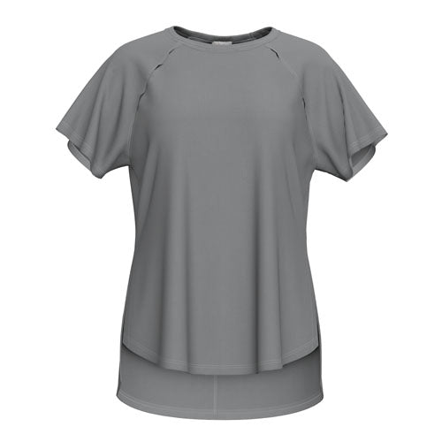 LuLaRoe Melanie Raglan Top in Solid Heather Gray product image.
