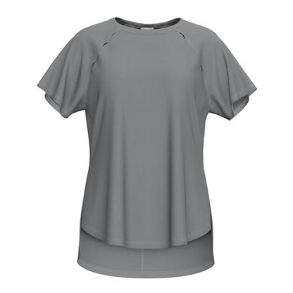 LuLaRoe Melanie Raglan Top in Solid Heather Gray product image.