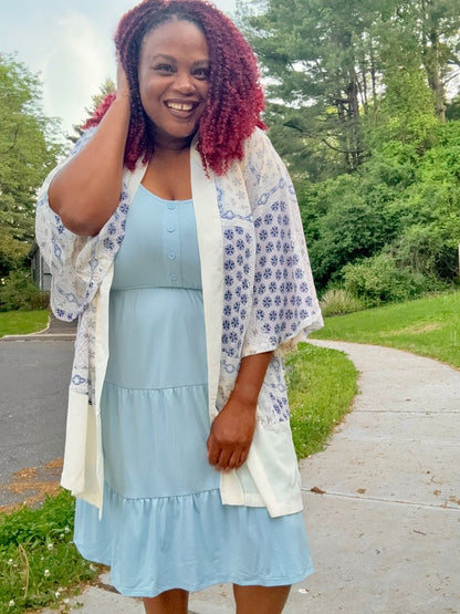 LuLaRoe Amanda Dress – Solid Baby Blue