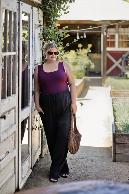 LuLaRoe Brindley Black wash women's barrel-leg pull-on pants - product photo 7