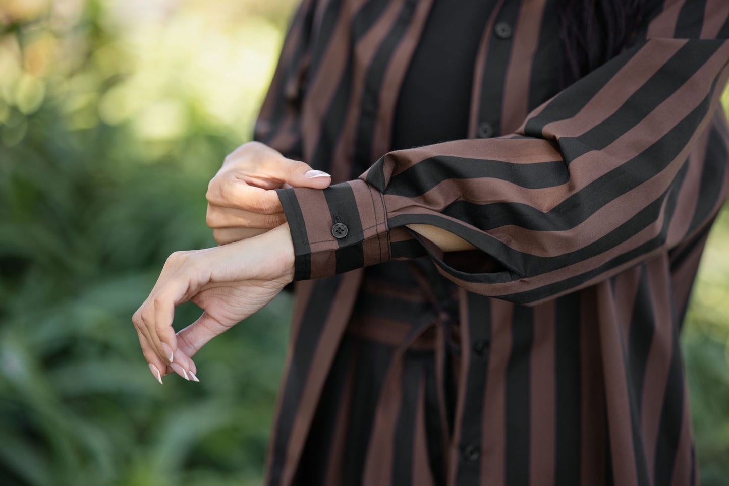 LuLaRoe Polly Set - Espresso Pinstripe