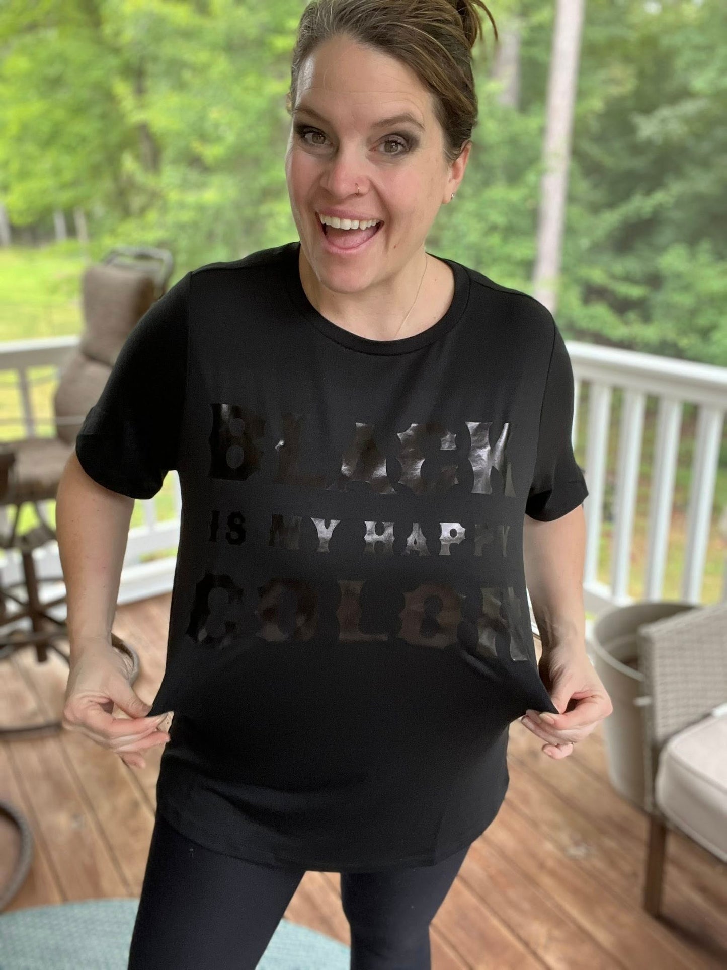 LuLaRoe Halloween 2025 - Rivkah Top - Black Is My Happy Color