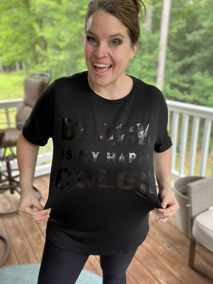 LuLaRoe Halloween 2025 - Rivkah Top - Black Is My Happy Color