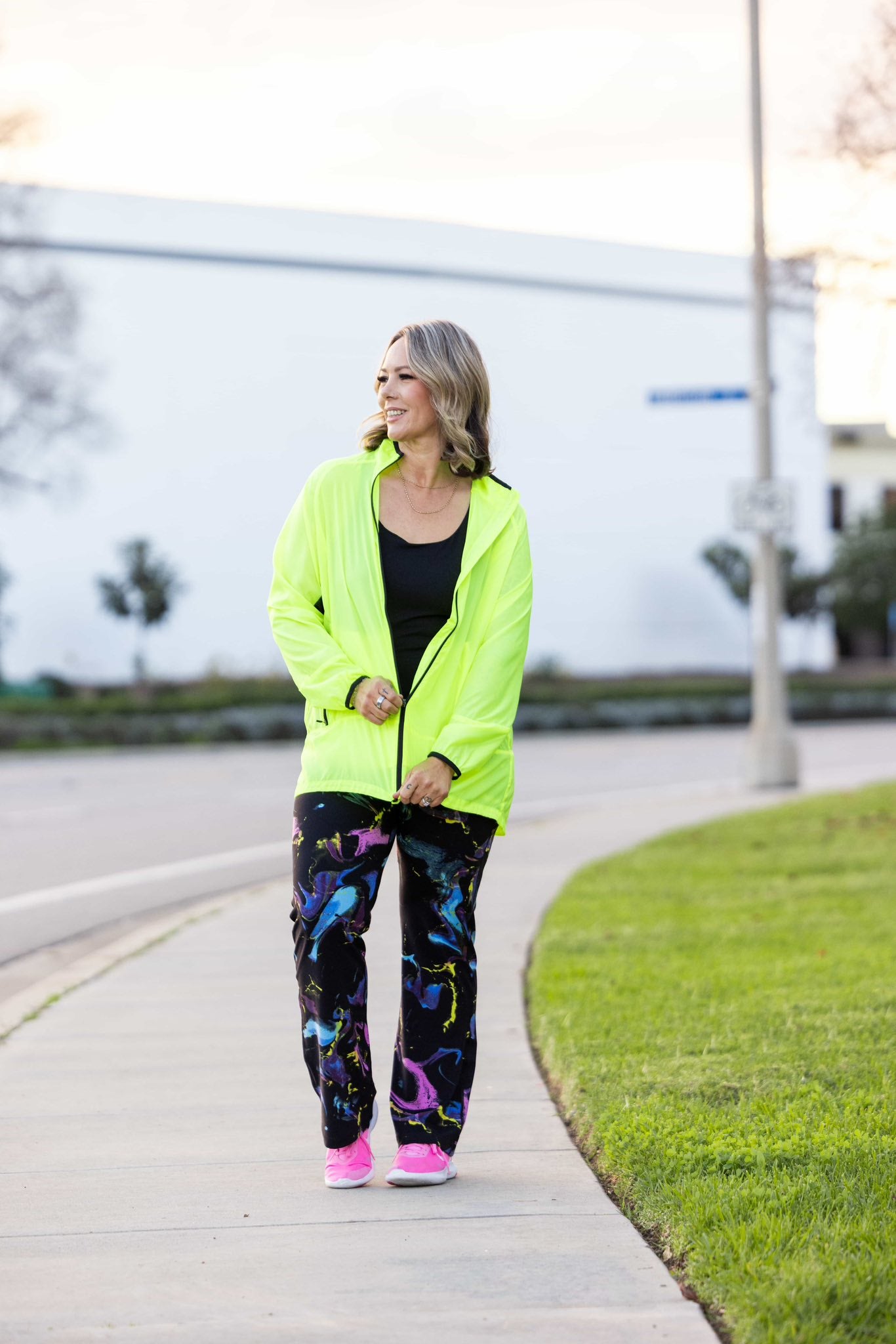 LuLaRoe RISE Passionate Yoga Pant 2.0 - Neon Noir Paintstroke Abstract 