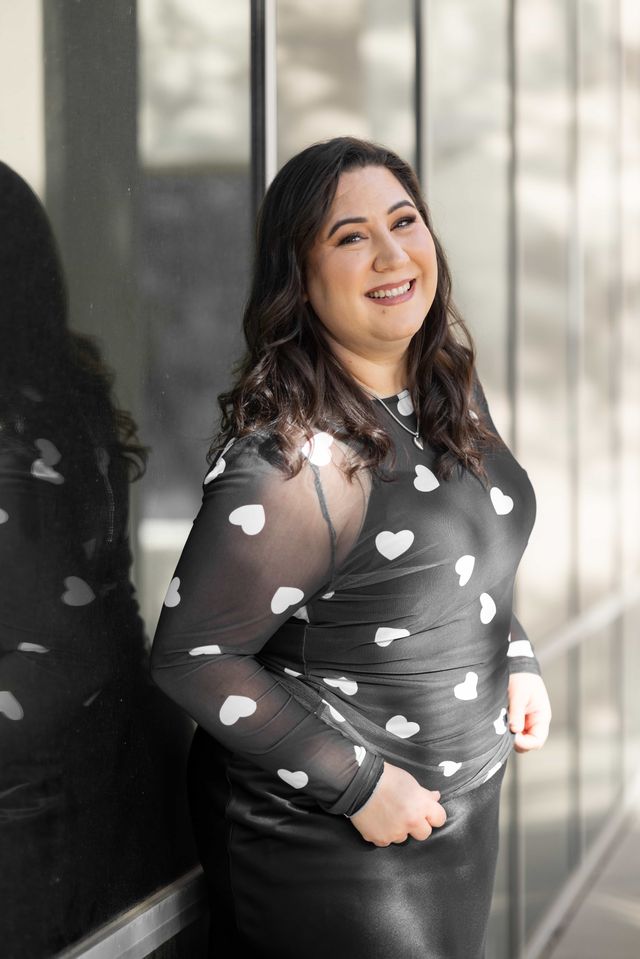 LuLaRoe LuLaRoe May Mesh Top - Midnight Heart Scatter 