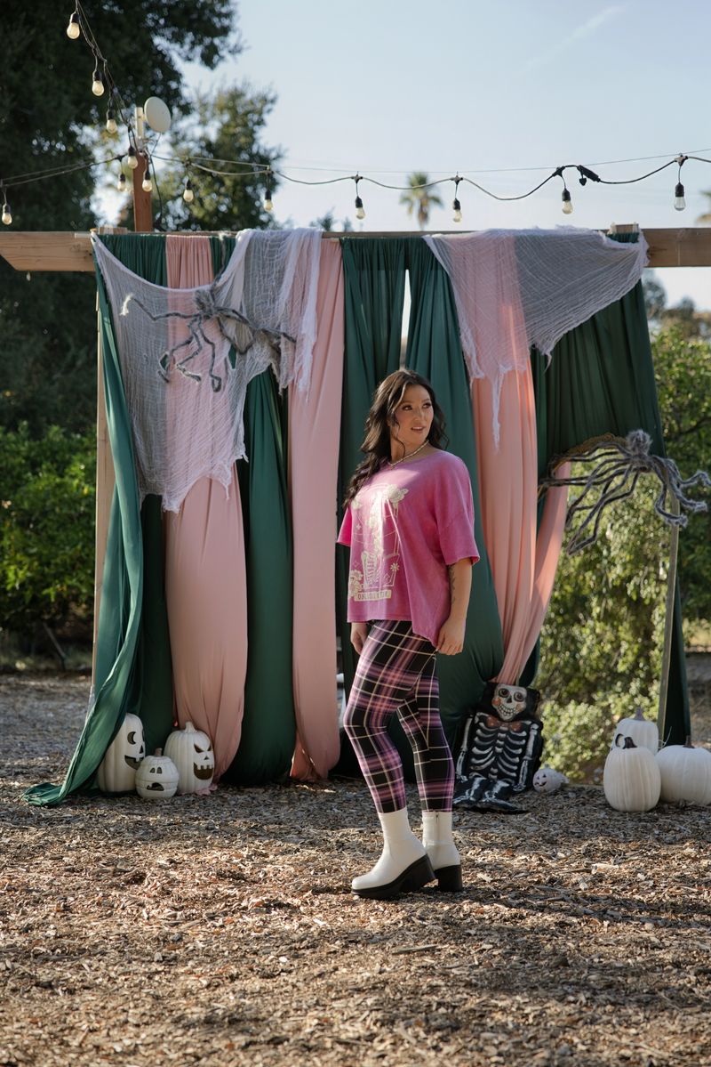 LuLaRoe 2026 Halloween Leggings – Black, Purple, Pink & Ivory Plaid