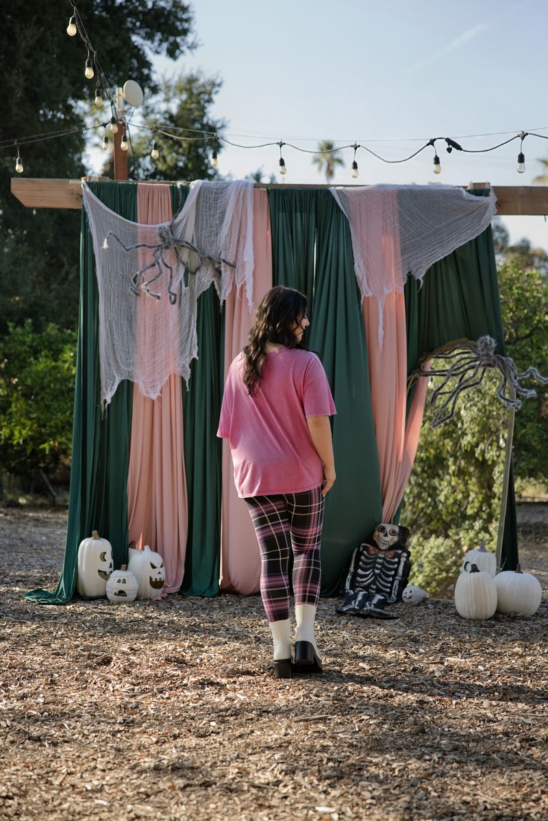 LuLaRoe 2026 Halloween Leggings – Black, Purple, Pink & Ivory Plaid