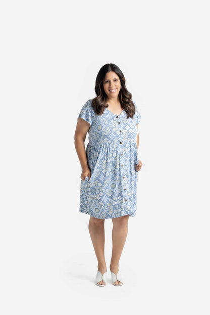 LuLaRoe LuLaRoe Heidi Dress - Blue Haven Medallion 