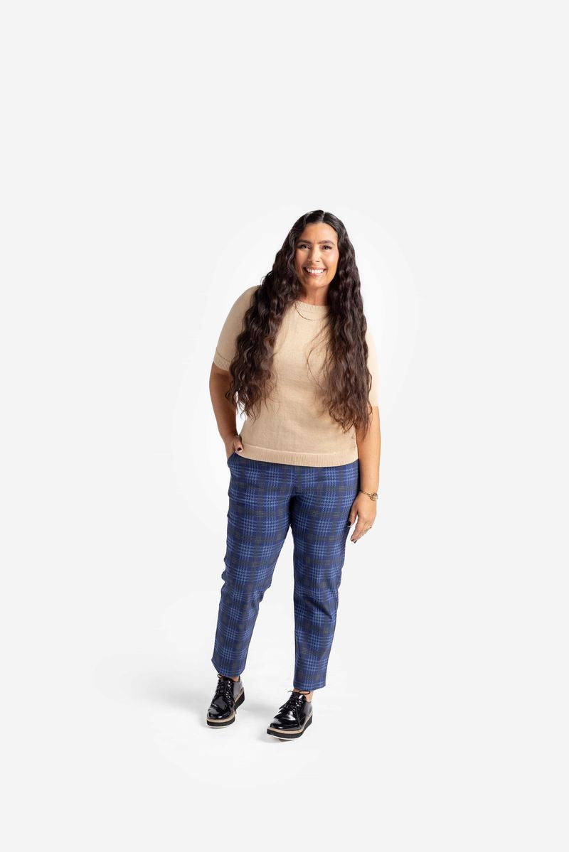 LuLaRoe LuLaRoe Lena Pant - Midnight Sapphire Plaid 