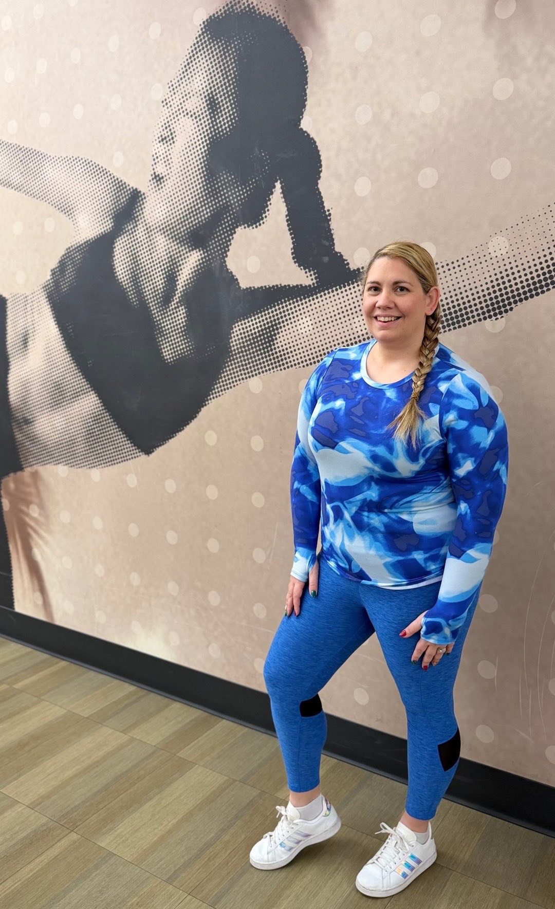 LuLaRoe LuLaRoe Rise Limitless Top - Coastal Blue Abstract 