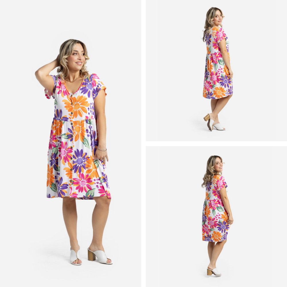 LuLaRoe LuLaRoe Heidi Dress - Confetti Bloom Floral 