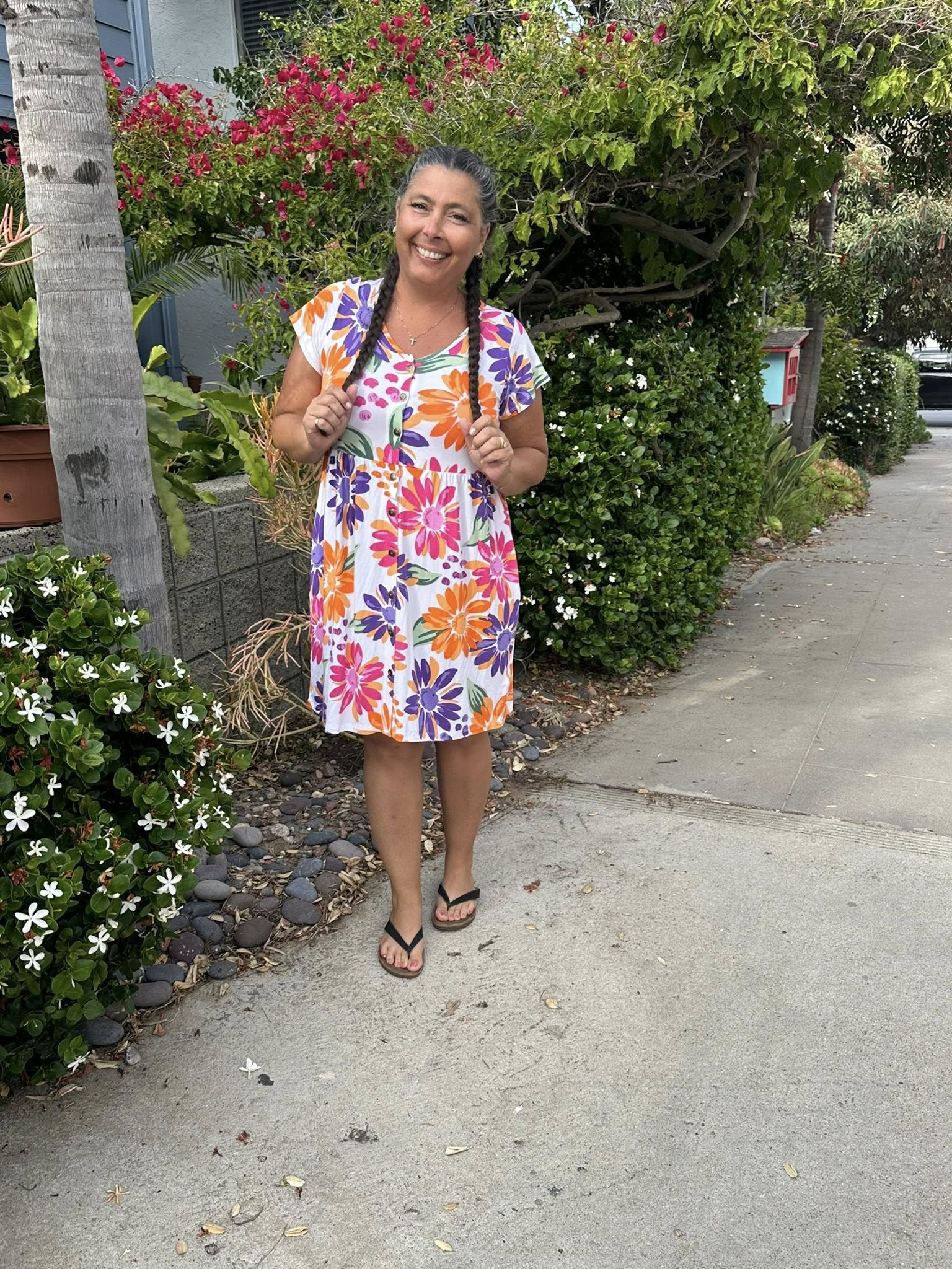 LuLaRoe Heidi Dress Colorful Floral Babydoll Dress with Pockets LuLaRoe Heidi Dress Colorful Floral Babydoll Dress with Pockets