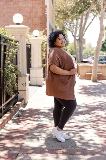 LuLaRoe Jimae Sweater Cardigan - Solid Cinnamon Brown