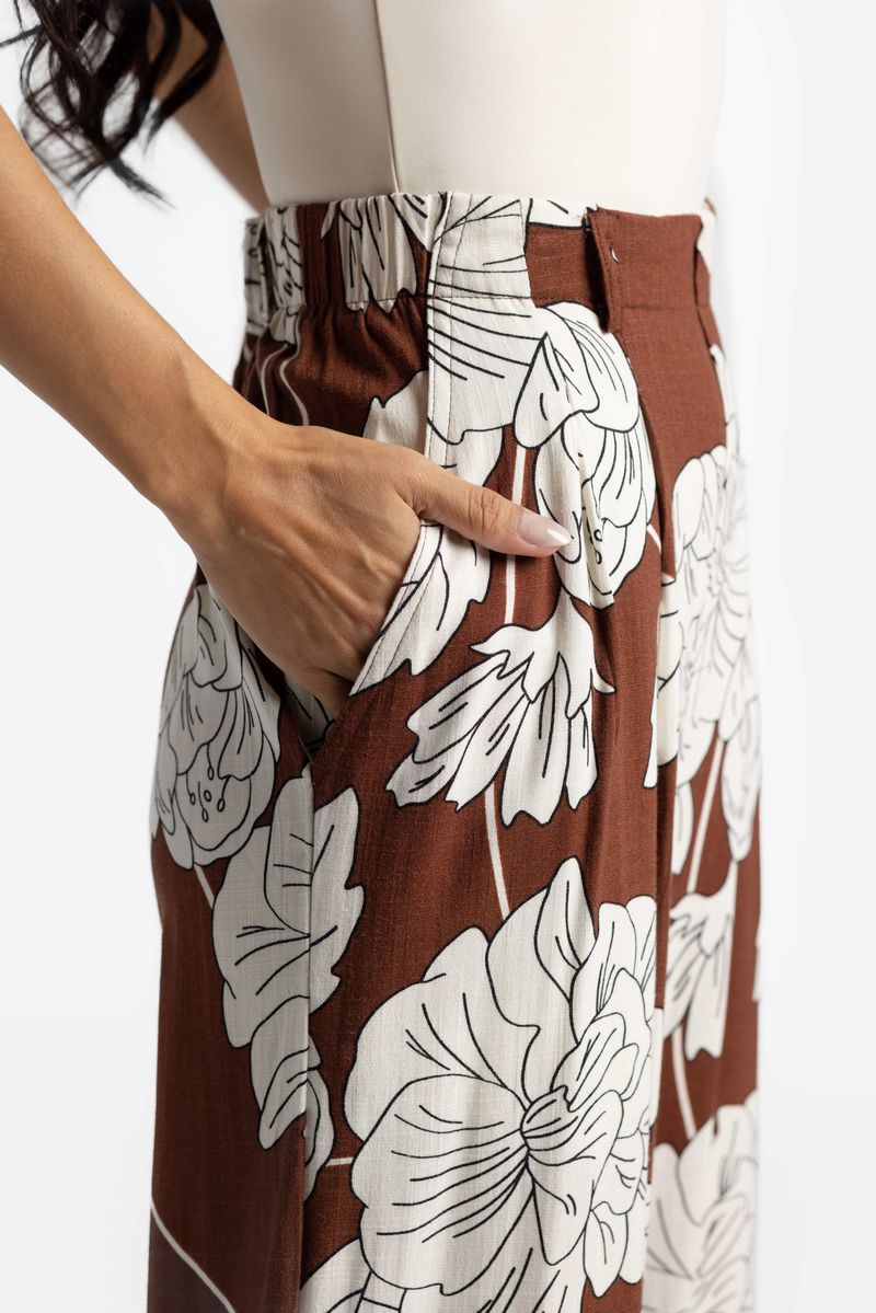 LuLaRoe LuLaRoe Pamela Trouser - Cocoa Blossom Silhouette 