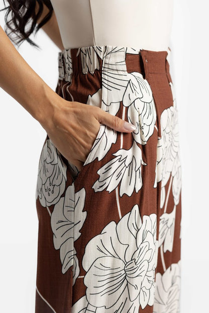 LuLaRoe LuLaRoe Pamela Trouser - Cocoa Blossom Silhouette 
