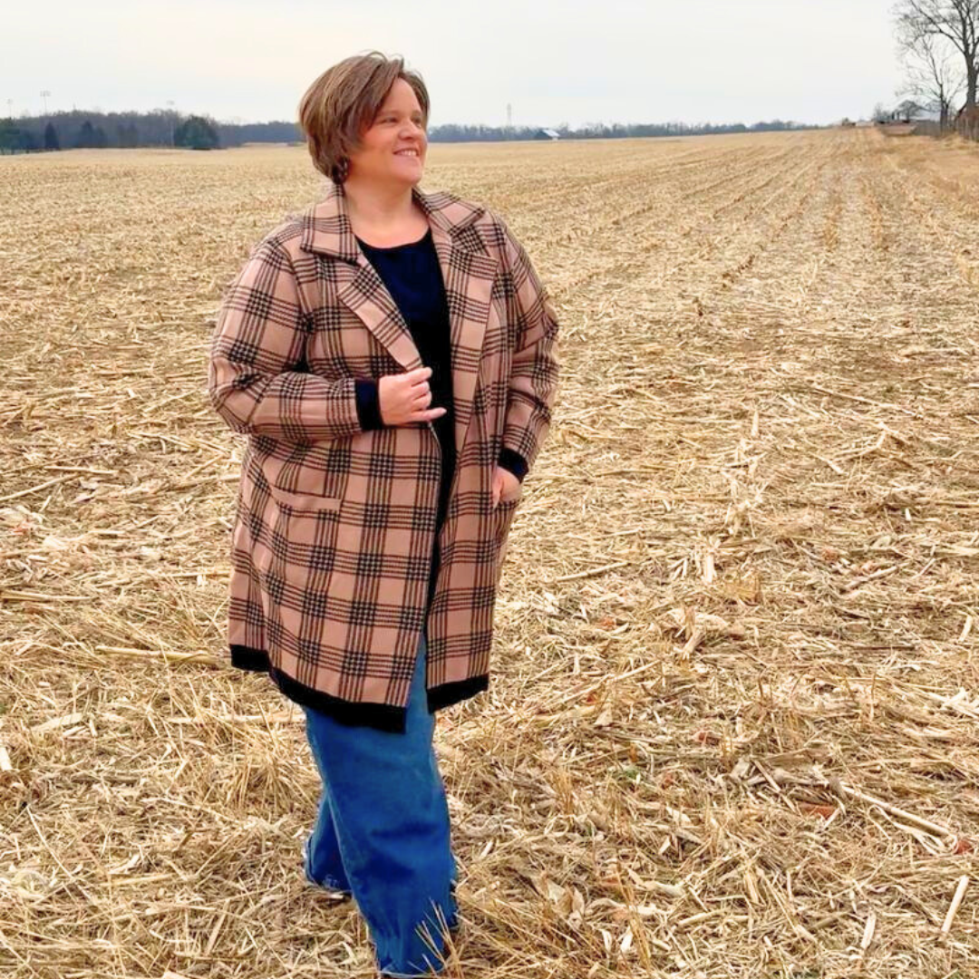 LuLaRoe LuLaRoe Laura Cardigan - Heritage Windowpane 