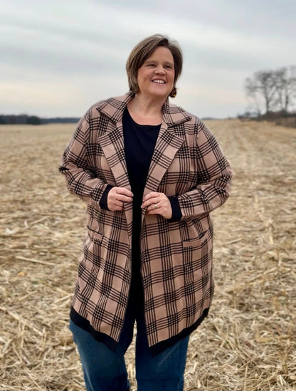 LuLaRoe LuLaRoe Laura Cardigan - Heritage Windowpane 