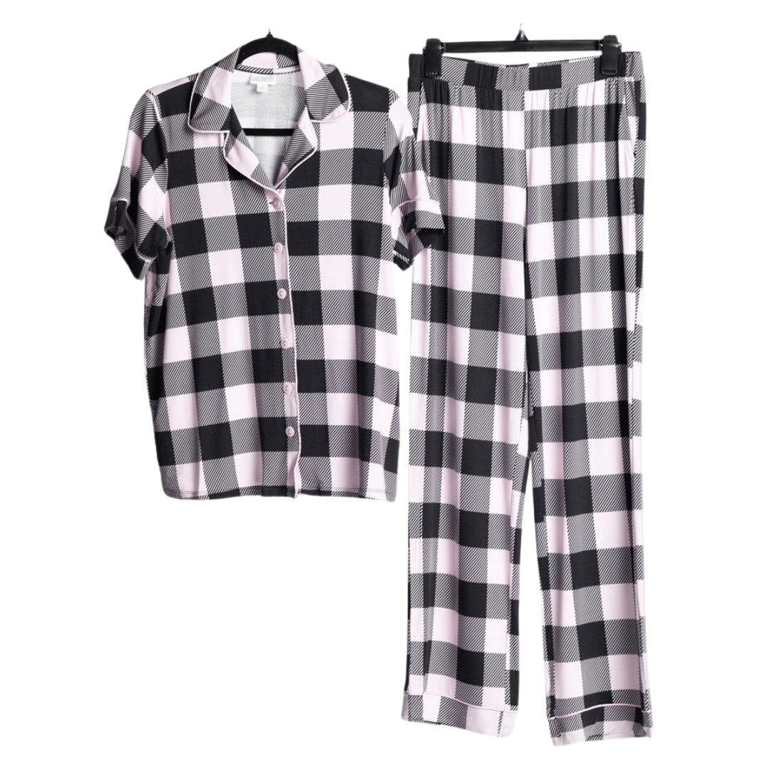 LuLaRoe LuLaRoe Valentine Serene Set - Blush Nightfall Check 