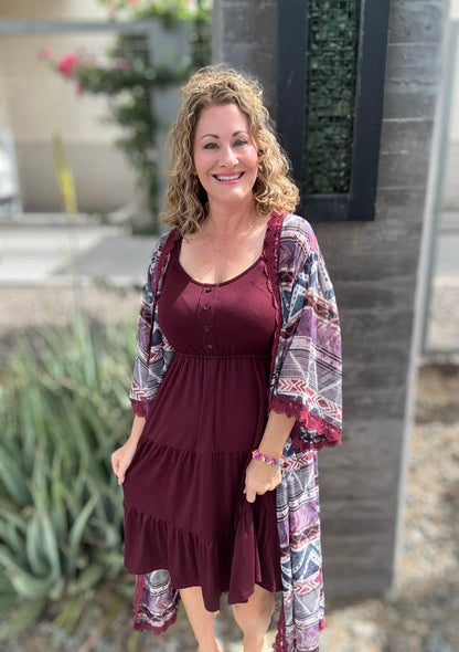 LuLaRoe Amanda Dress – Solid Deep Plum