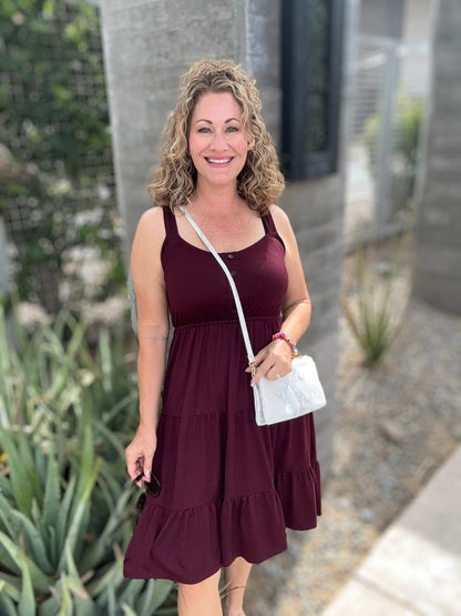LuLaRoe Amanda Dress – Solid Deep Plum