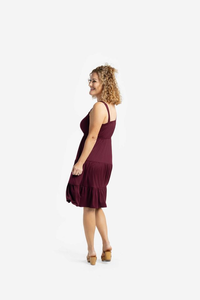 LuLaRoe Amanda Dress – Solid Deep Plum