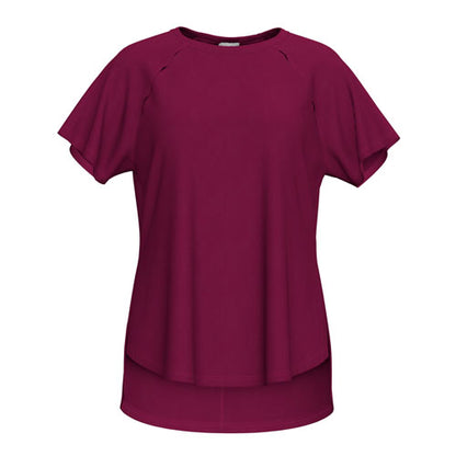 LuLaRoe Melanie Raglan Top - Solid Vibrant Fuchsia