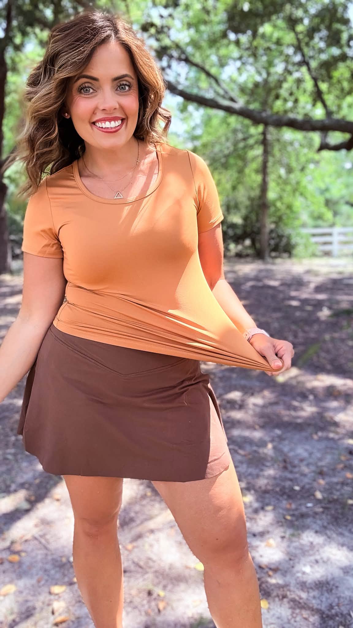 LuLaRoe Lani Scoop Neck Top - Solid Warm Caramel