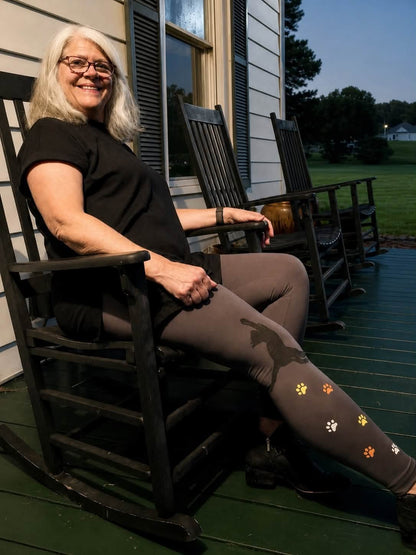 LuLaRoe 2026 Halloween Leggings – Charcoal Black Cat & Colorful Paw Prints