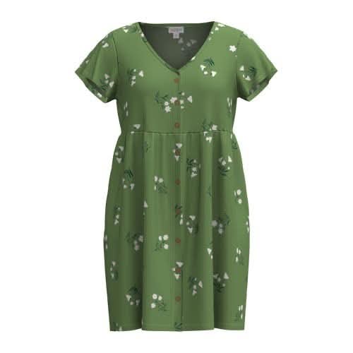 LuLaRoe Heidi Dress Green Floral Babydoll Dress with Pockets