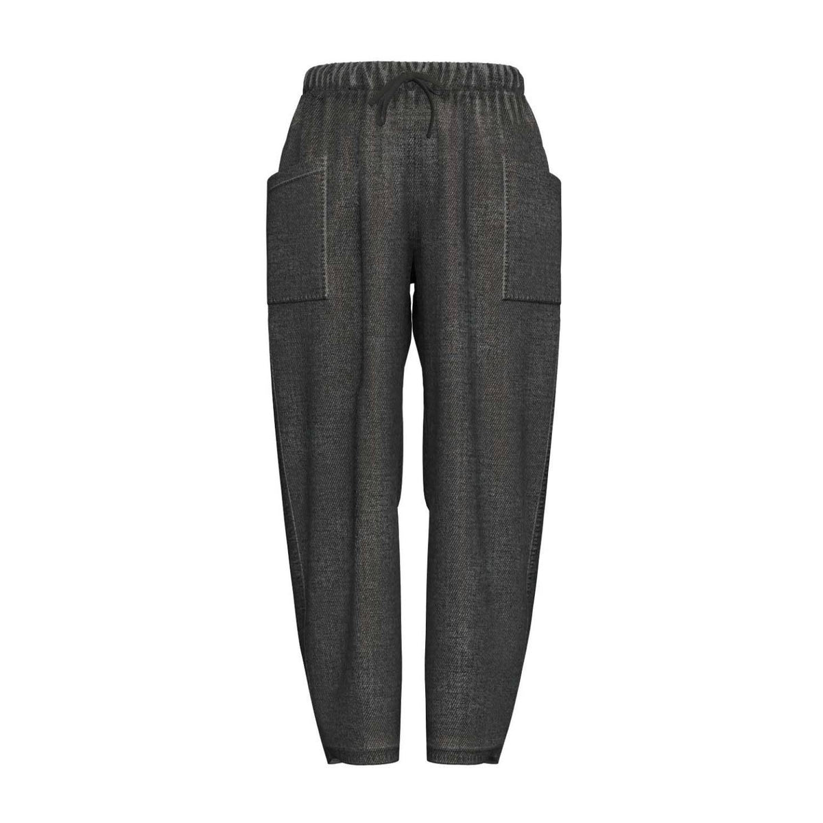 LuLaRoe Brindley Charcoal wash women's barrel-leg pull-on pants - product photo 2