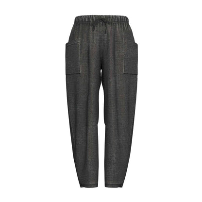 LuLaRoe Brindley Charcoal wash women's barrel-leg pull-on pants - product photo 2