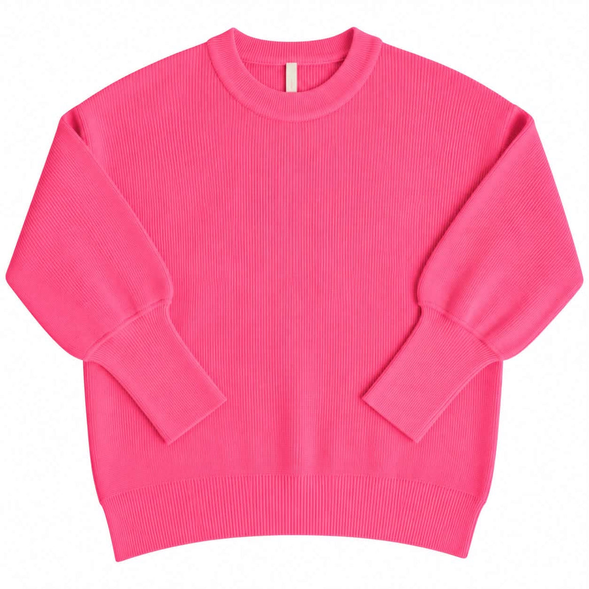 LuLaRoe Cozy Chris Top in Solid Bubblegum Pink - view 2