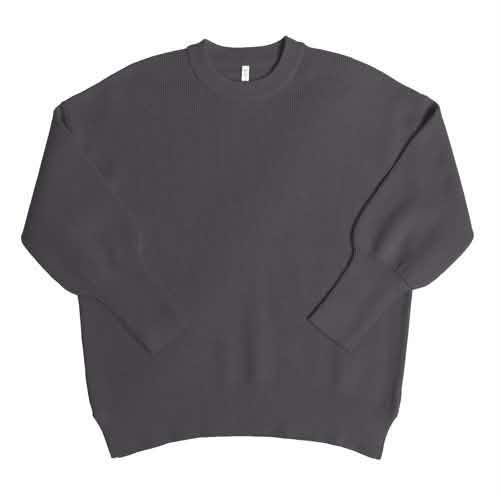 LuLaRoe Cozy Chris Top in Solid Charcoal Gray - view 2