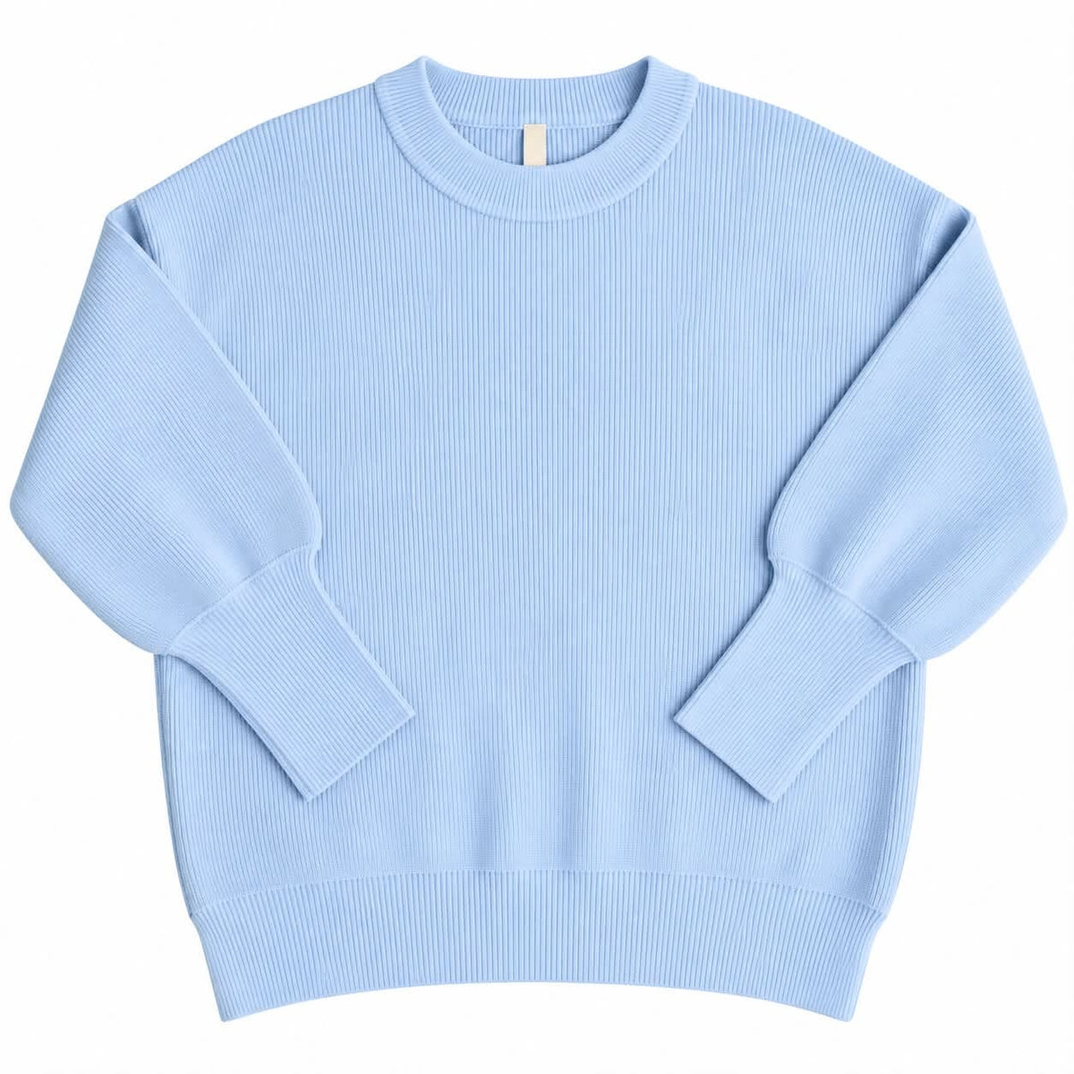 LuLaRoe Cozy Chris Top in Solid Powder Blue - view 2