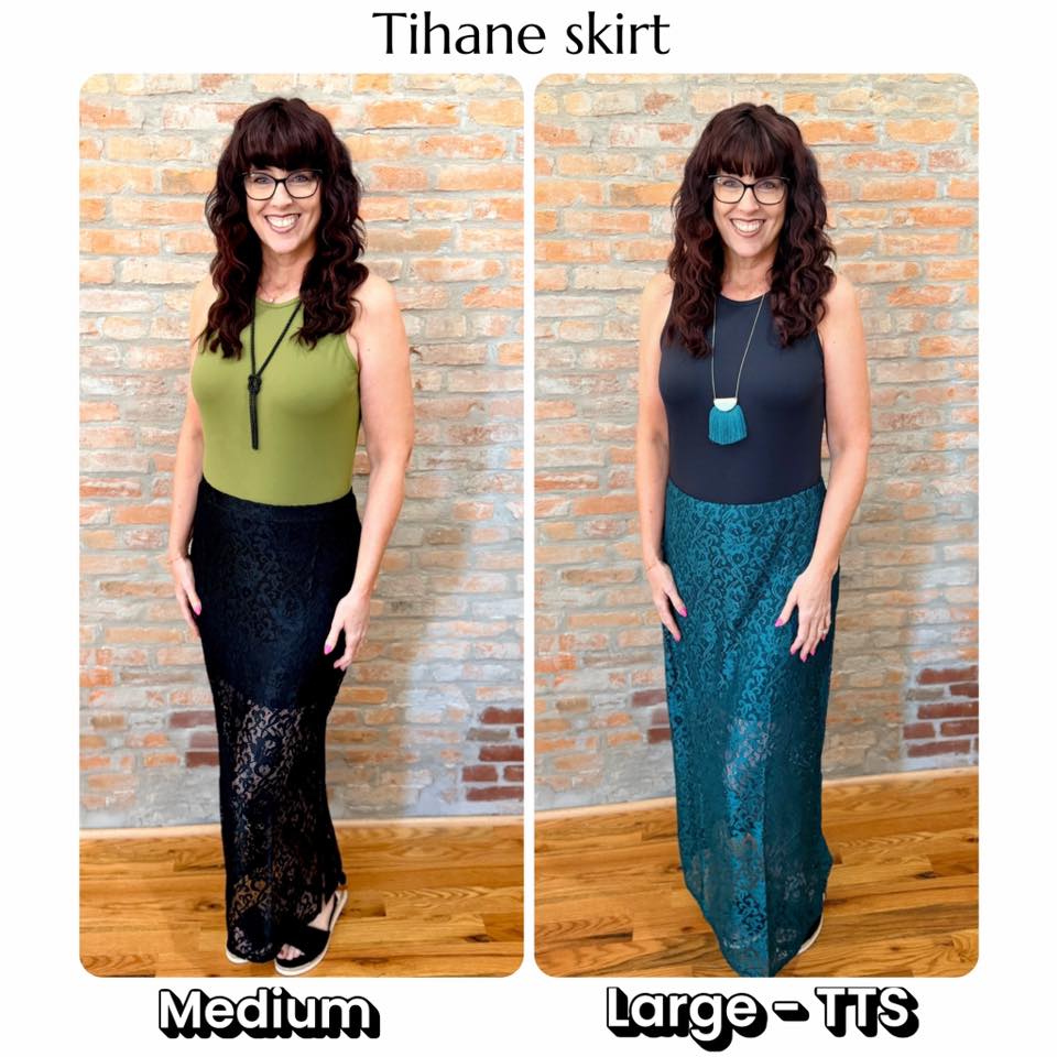 LuLaRoe LuLaRoe Tihane Lace Maxi Skirt - Solid Black Noir Elegance Lace 