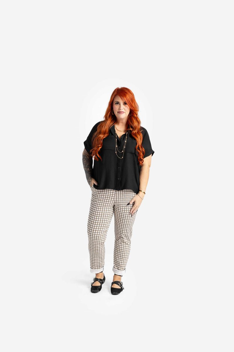LuLaRoe LuLaRoe Lena Pant - Heritage Stone Gingham 