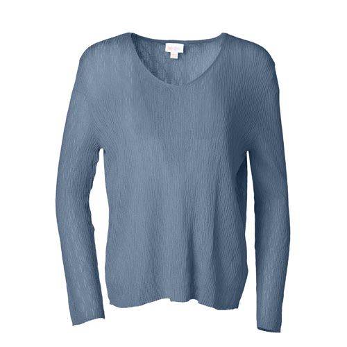 LuLaRoe Maggie Textured Knit Top - Solid Windward Blue
