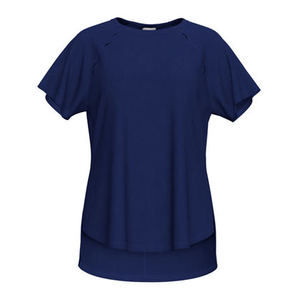 LuLaRoe Melanie Raglan Top in Solid Royal Blue product image.